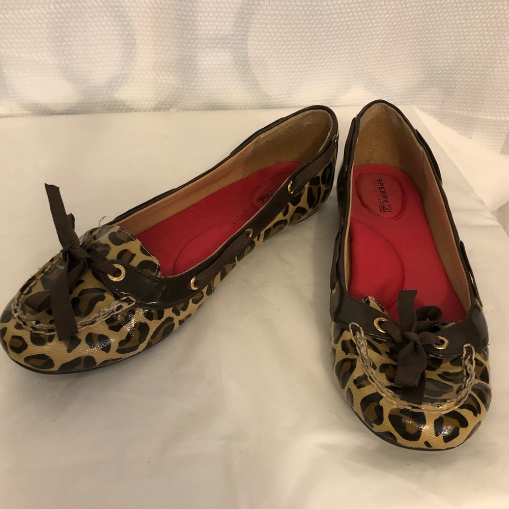 Sperry Topsider Animal Print Ballet Flats - Waterproof